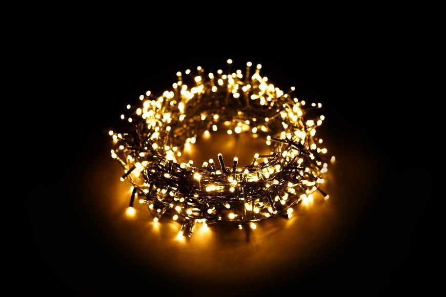 LED гірлянда 300 діодів золотий, 14м + 3м 9582 фото