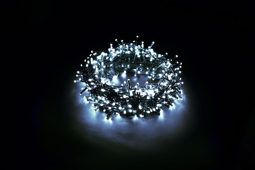 LED гірлянда 300 діодів золотий - білий, 14м + 3м 9583 фото